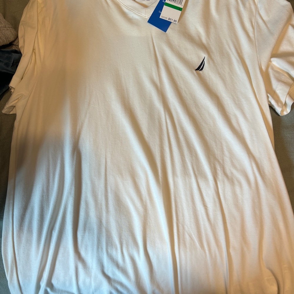 Nautica white tee